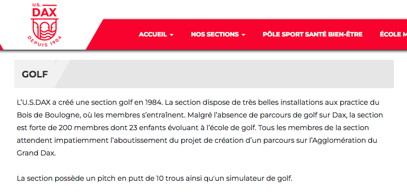 Practice de Golf – US DAX
